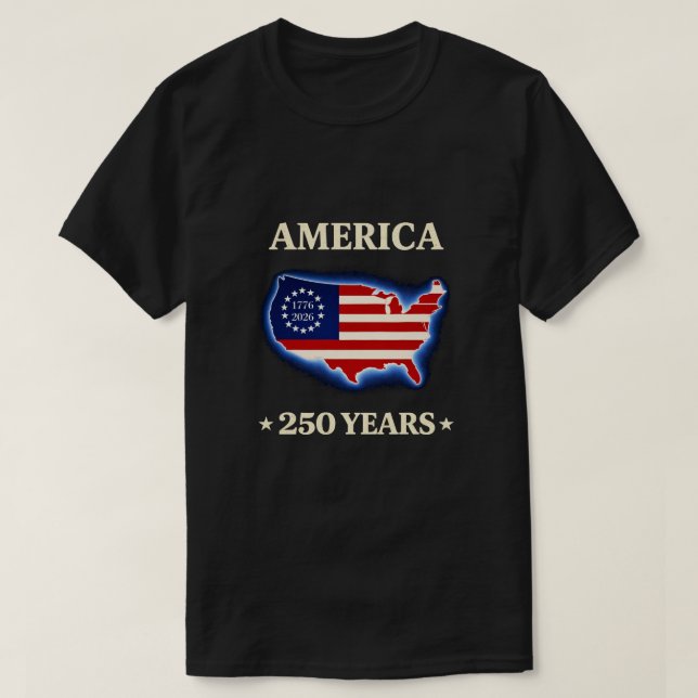 250 år USA -17 T-shirt (Design framsida)
