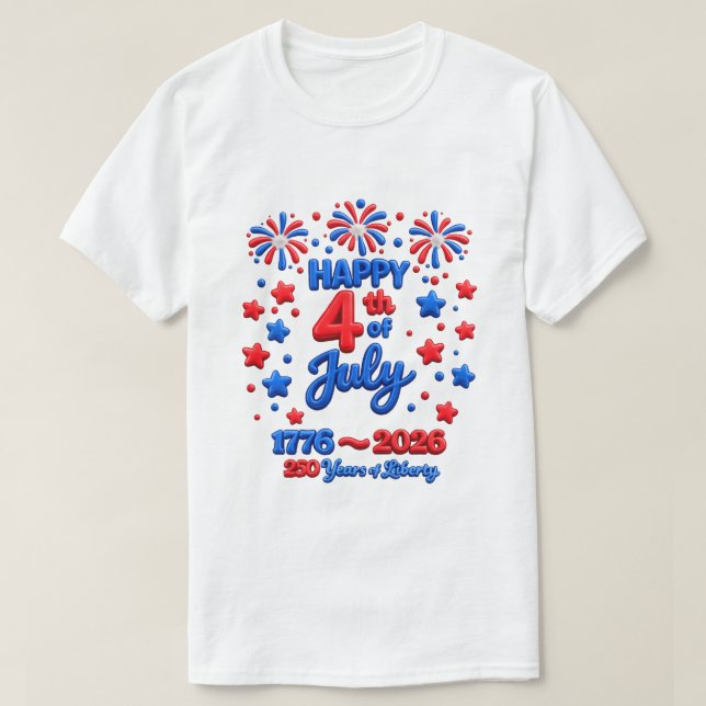 250 år USA -18a T-Shirt (Design framsida)