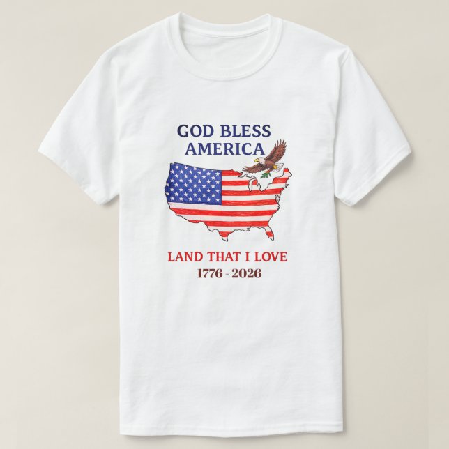 250 år USA -21 T-Shirt (Design framsida)