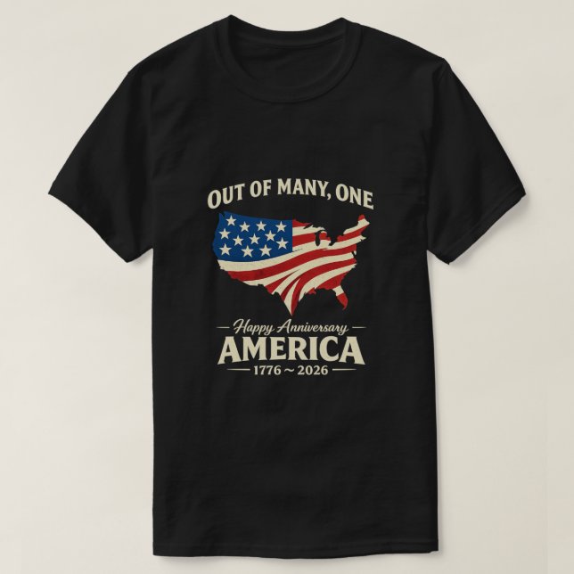 250 år USA -26a T-Shirt (Design framsida)