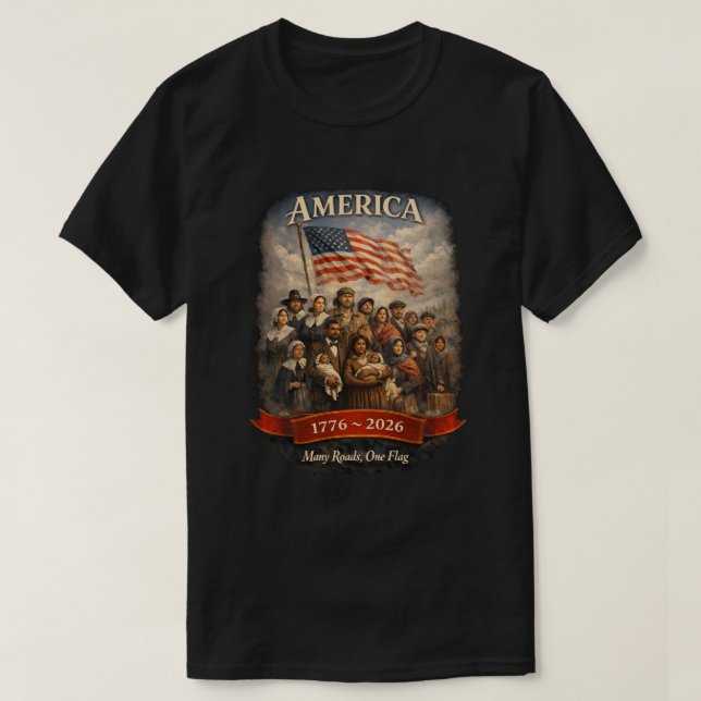 250 år USA -27 T-Shirt (Design framsida)