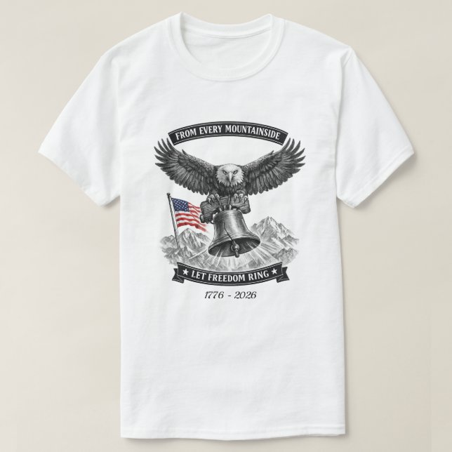 250 år USA -28a T-Shirt (Design framsida)