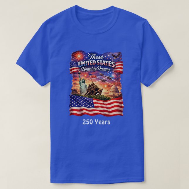 250 år USA -2 T Shirt (Design framsida)