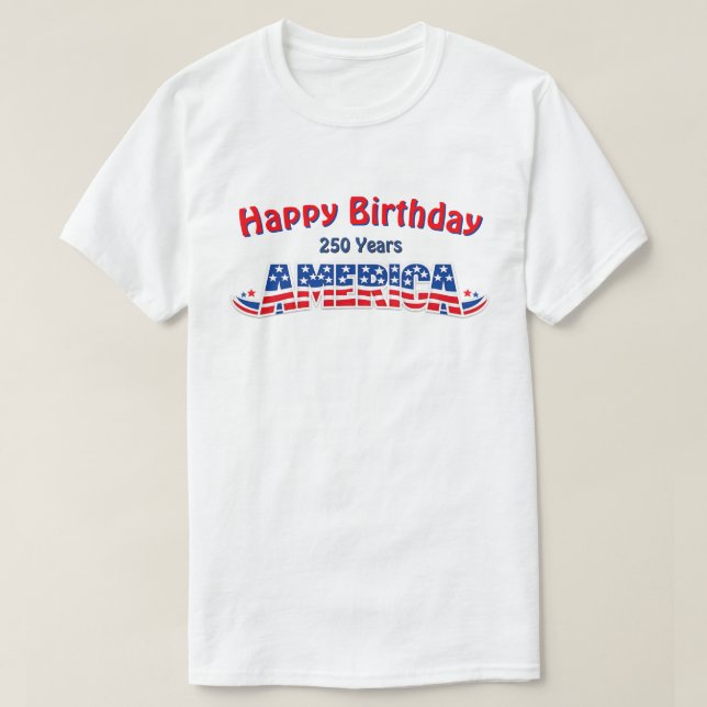 250 år USA -32a T-Shirt (Design framsida)