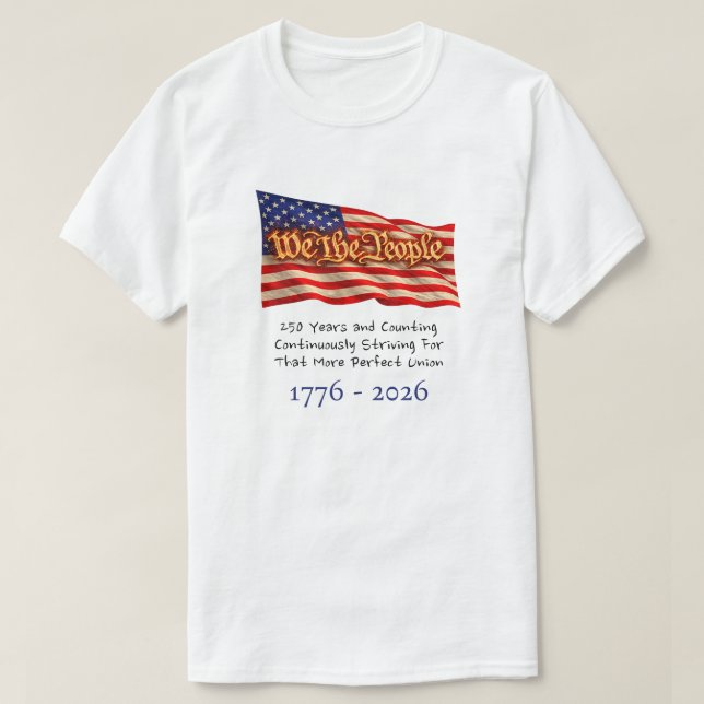 250 år USA -34b T-Shirt (Design framsida)