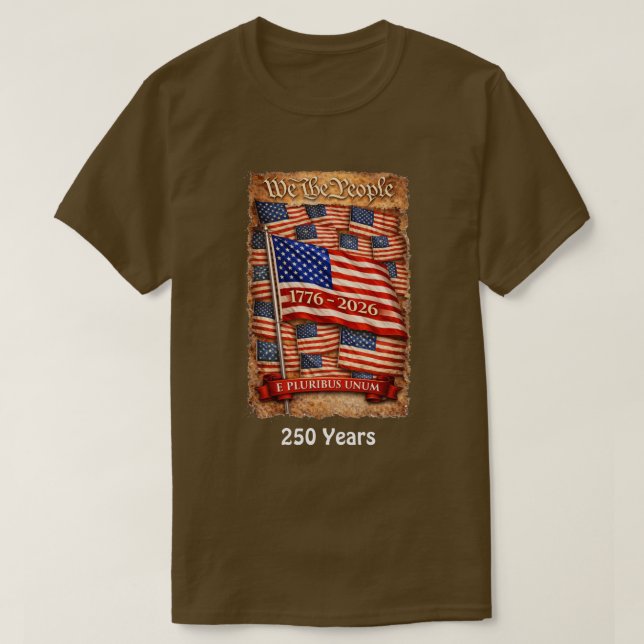 250 år USA -4 T-Shirt (Design framsida)