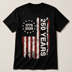 250 år USA-jubileum 250-årsjubileum för självständ T Shirt