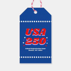 250 år USA-partaj Personlig Patriotisk Presentetikett