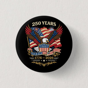 250 år USA Patriotisk Örn Design Knapp