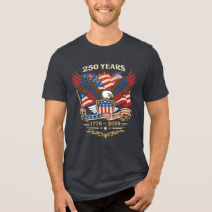 250 år USA Patriotisk Örn Design T Shirt