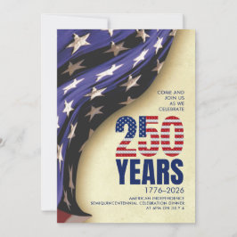 250 år USA:s självständighets födelsedag Inbjudningar