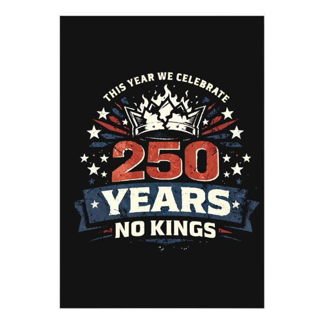 250 år utan kunglig patriotism fototryck (Framsidan)