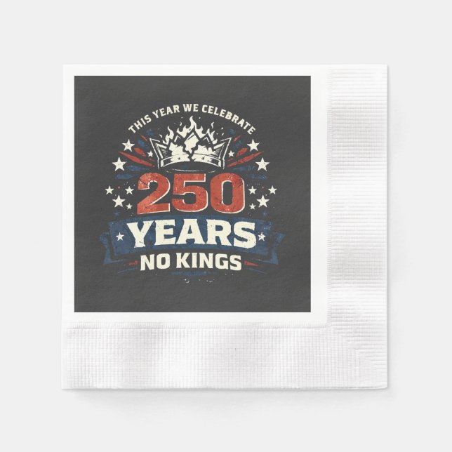 250 år utan kunglig patriotism pappersservett (Framsidan)