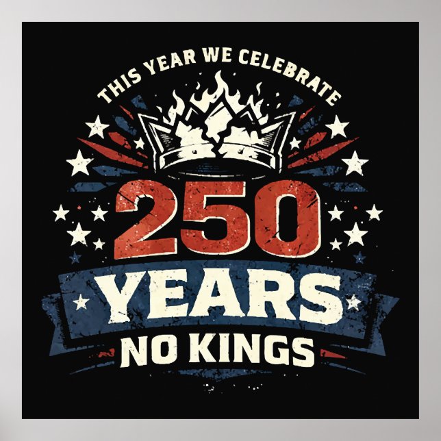 250 år utan kunglig patriotism poster (Framsidan)