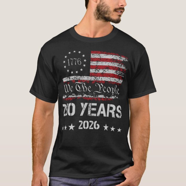 250 år Vi Folket 4 juli T Shirt (Framsida)