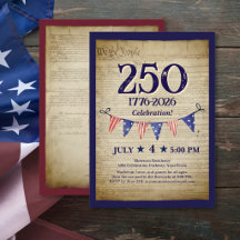 250-års 4 juli Vintage Patriotisk USA-fest