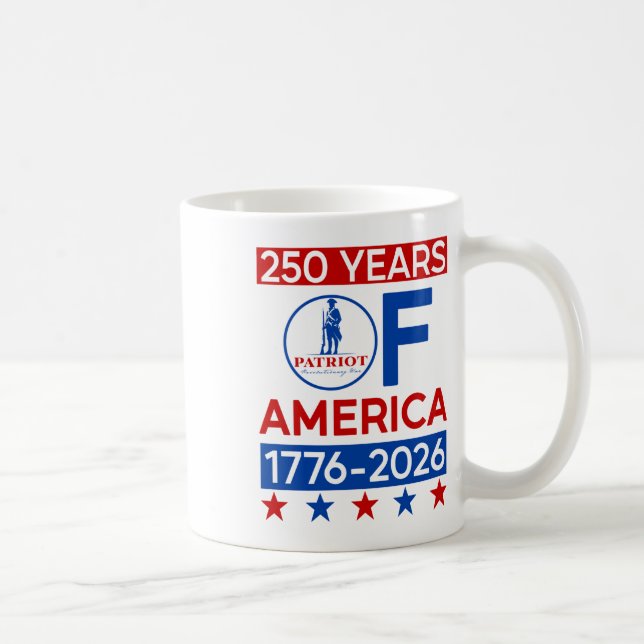 250 års amerikansk Revolution Semiquincentenni Kaffemugg (Höger)