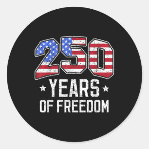 250 års frihet Amerika 250:e födelsedag D Runt Klistermärke