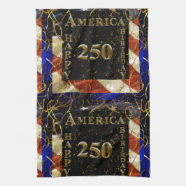 250-års Grattis Amerika! Kökshandduk