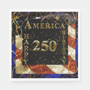 250-års Grattis Amerika! Pappersservett