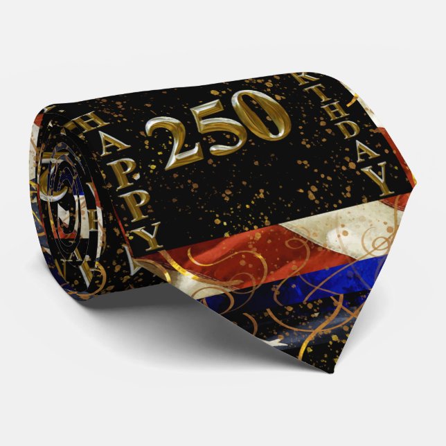 250-års Grattis Amerika! Slips (Rullad)