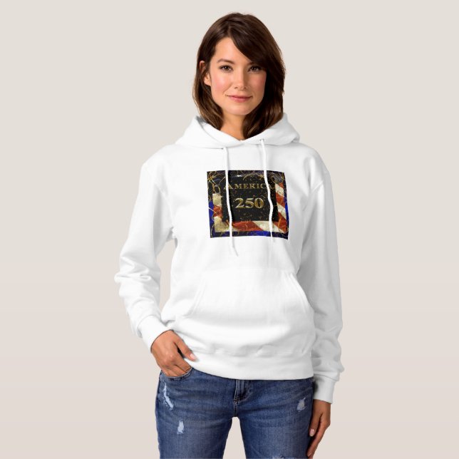 250-års Grattis Amerika! T Shirt (Hel framsida)