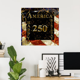 250-års jubileum Grattis Amerika! Poster