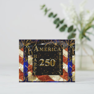 250-års jubileum Grattis Amerika! Vykort