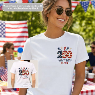250 Års Kvinnors T-Shirt Amerika Jubileum