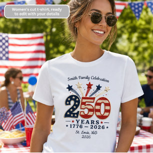 250 Års Kvinnors T-Shirt Amerika Jubileum