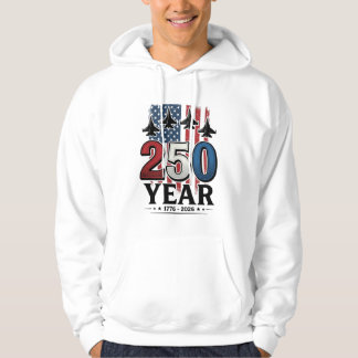 250-års patriotisk jet vintage gravyr skjorta Des Hoodie