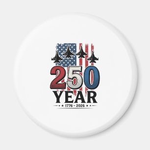 250-års patriotisk jet vintage gravyr skjorta Des Magnet