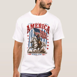 250-års patriotiska årsdag USA-häst T Shirt