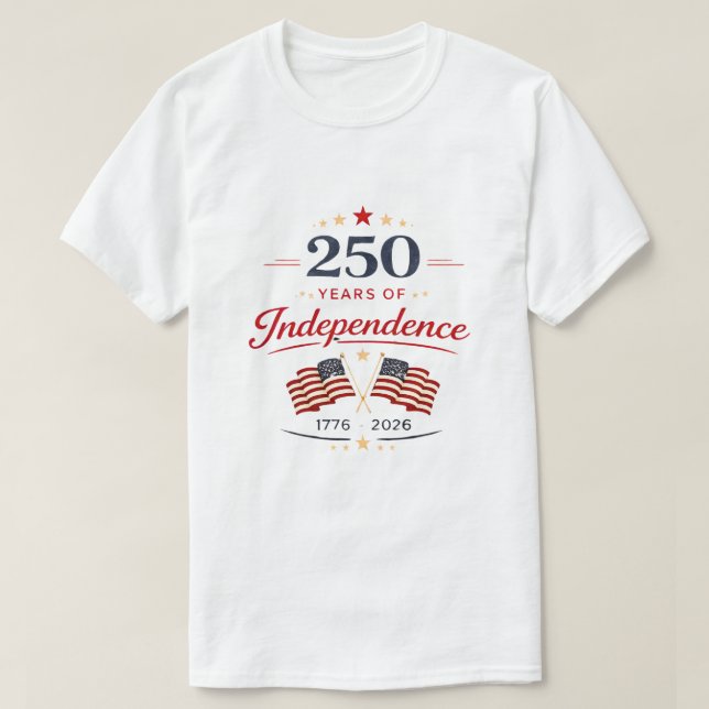 250 Års Självständighets T-Shirt (Design framsida)
