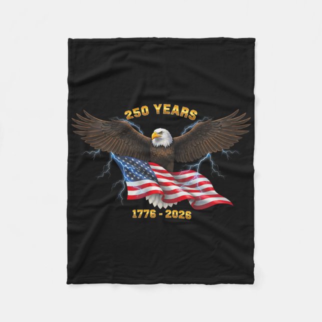 250-årsdag 250 år USA 1776 2026  Fleecefilt (Framsidan)