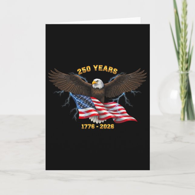 250-årsdag 250 år USA 1776 2026  Kort (Framsida)