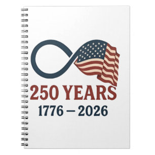250-årsdagen 1776-2026 USA Patriotic Anteckningsbok
