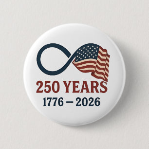 250-årsdagen 1776-2026 USA Patriotic Knapp