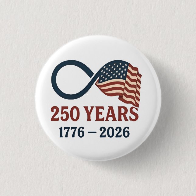 250-årsdagen 1776-2026 USA Patriotic Knapp (Framsida)