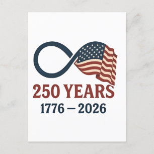 250-årsdagen 1776-2026 USA Patriotic Meddelande Vykort