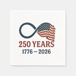 250-årsdagen 1776-2026 USA Patriotic Pappersservett