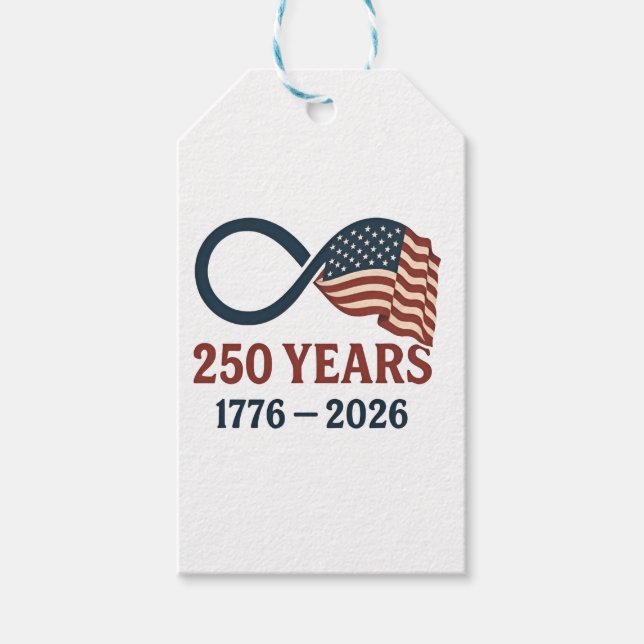 250-årsdagen 1776-2026 USA Patriotic Presentetikett (Framsidan)