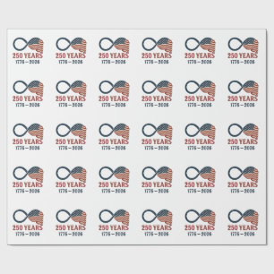 250-årsdagen 1776-2026 USA Patriotic Presentpapper