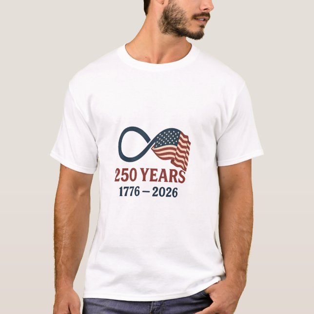 250-årsdagen 1776-2026 USA Patriotic T Shirt (Framsida)
