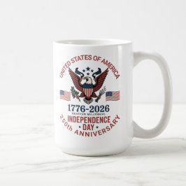 250-årsdagen 4 juli - Vintage Patriotic Kaffemugg