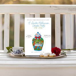 250-årsdagen för Ginger Burk-trädgården party Inbjudningar