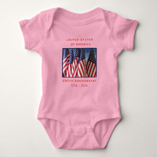 250-årsdagen Förenta staterna Patriotic Rosa T Shirt