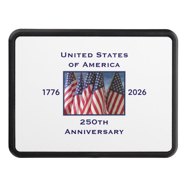 250-årsdagen USA Patriot Flaggor Trailer Dragkroksskydd (Framsidan)
