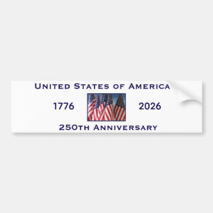 250-årsdagen USA Patriotic American Flagga Bildekal