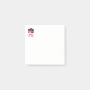250-årsdagen USA Patriotic American Flaggor Post-it Block
